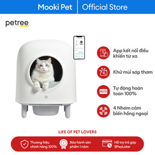 Máy dọn phân mèo tự động Petree2 2024 bản Quốc Tế đa tính năng Mooki Pet