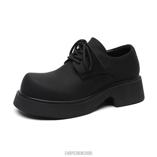 Mat Derby Shoes - Giày tây, giày da lộn derby da mờ unisex nam nữ. Đế tăng chiều cao +6cm