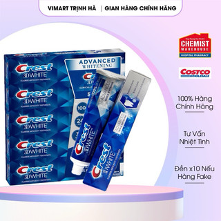 Kem Đánh Răng Crest 3D White Advanced Whiteing Trắng Răng 147gr Chính Hãng Mỹ