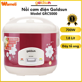 Nồi Cơm Điện 1,8L 700W lòng nồi thiết kế tổ ong phủ chống dính 2 mặt cho gia đình từ 4-6 người Goldsun GRC5000