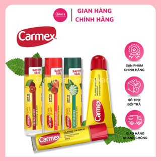 Son Dưỡng Môi Carmex Classic Lip Balm Thỏi Tuýp Không Mùi Có Mùi Hương cấp ẩm làm mềm môi chống nứt nẻ SPF 15 Chống Nắng