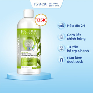 Nước Hoa Hồng Eveline Facemed+ Kiềm Dầu Với Khoáng Chất Magma Và Trà Xanh 400ML