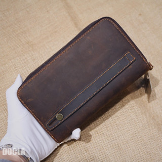 Ví Dài Cầm Tay Nam Cao Cấp Da Bò Thật V25, Full Hộp Đựng Cao Cấp Dáng Dài Thời Trang Sang Trọng