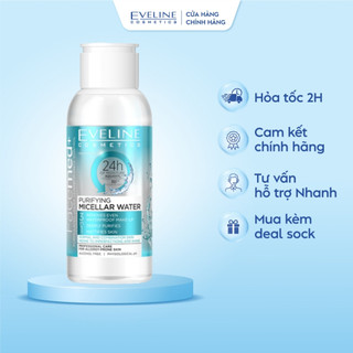 Nước tẩy trang Eveline Facemed+ sạch sâu 3 tác động làm sạch nhẹ dịu cả lớp makeup lì 100ML
