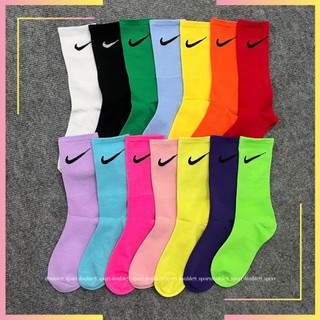 vớ thể thao tất nike nhiều màu cổ cao tất thời trang nam nữ unisex cotton