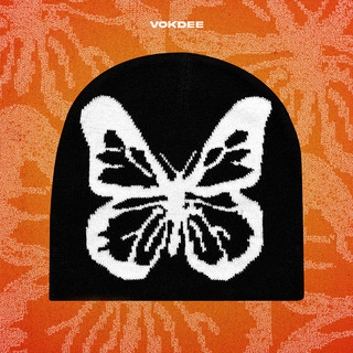 Vokdee | nón len butterfly beanie - acrylic bw