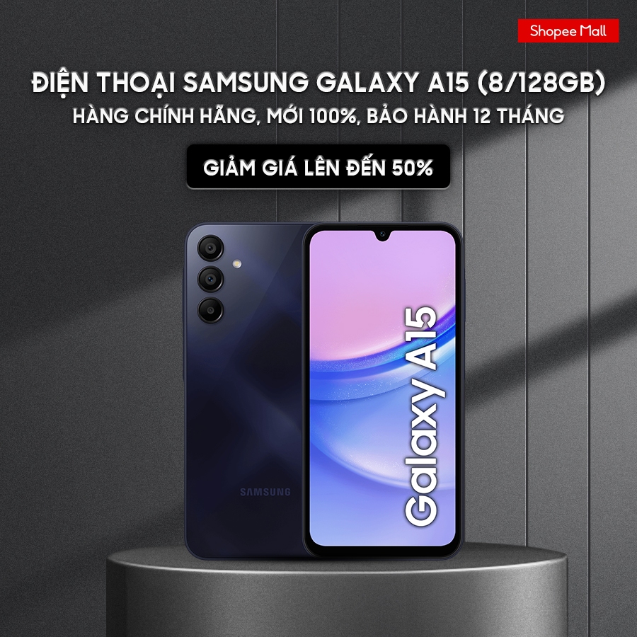 Điện thoại Samsung Galaxy A15 (8/128GB) - Đã kích hoạt bảo hành điện tử - Hàng chính hãng 100%