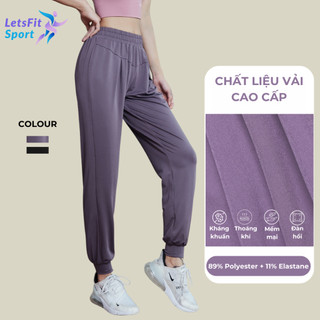 Đồ Tập Gym Nữ Big Size Quần Jogger Nữ Thể Thao Tập Gym Yoga LETSFIT SPORT L01QJ Bo Ống Co Dãn Mát Mẻ