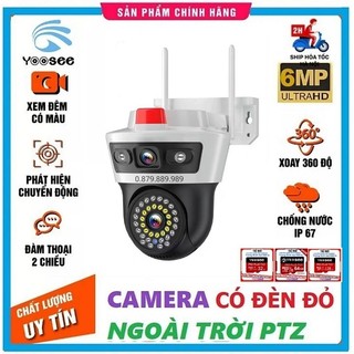 Camera 3 mắt ngoài trời yoosee Ptz 40led 8.0Mpx, zoom 12x, siêu nét, góc rộng, có màu ban đêm