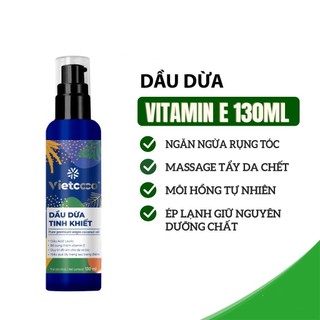 Dầu dừa Vietcoco dưỡng tóc, dưỡng da tinh khiết Pure Premium Extra Virgin Coconut Oil 130ml