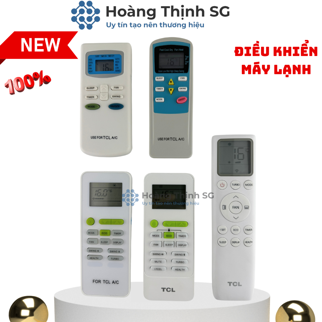 Remote máy lạnh TCL nhiều loại, điều khiển điều hoà TCL - Tặng kèm pin