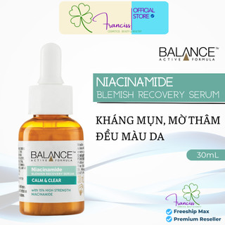 Serum balance niacinamide 15% kháng mụn, mờ thâm - niacinamide blemish recovery 30ml