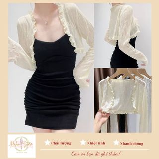Áo cardigan mỏng dáng ngắn VIỀN BÈO phong cách nhẹ nhàng HA24-04
