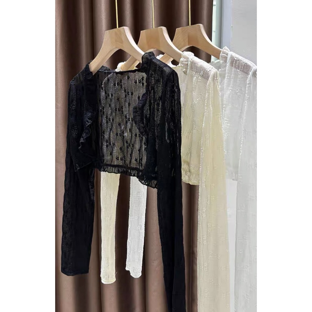 Áo cardigan mỏng dáng ngắn VIỀN BÈO phong cách nhẹ nhàng HA24-04 | BigBuy360 - bigbuy360.vn