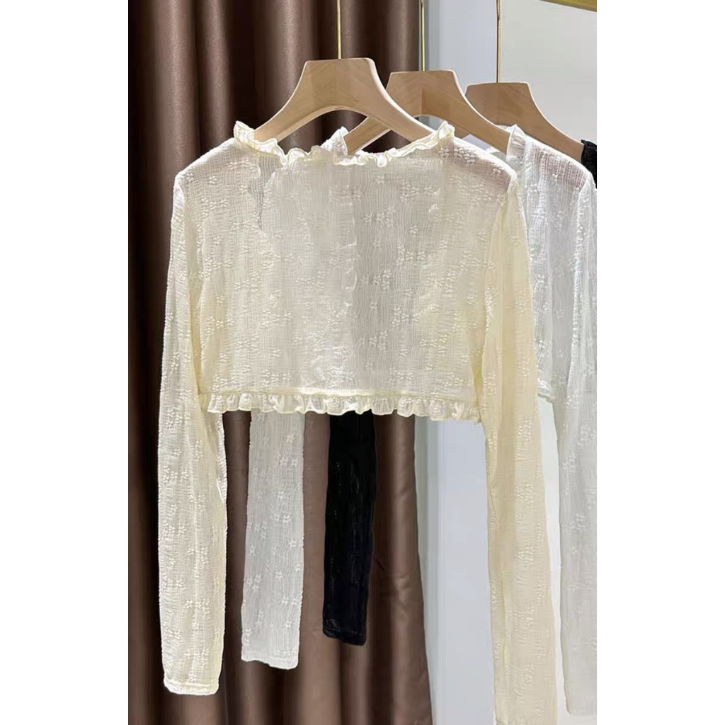 Áo cardigan mỏng dáng ngắn VIỀN BÈO phong cách nhẹ nhàng HA24-04 | BigBuy360 - bigbuy360.vn