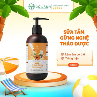 Sữa tắm gừng nghệ thảo dược Cỏ Lành 100ml - Tinh chất 100% tự nhiên