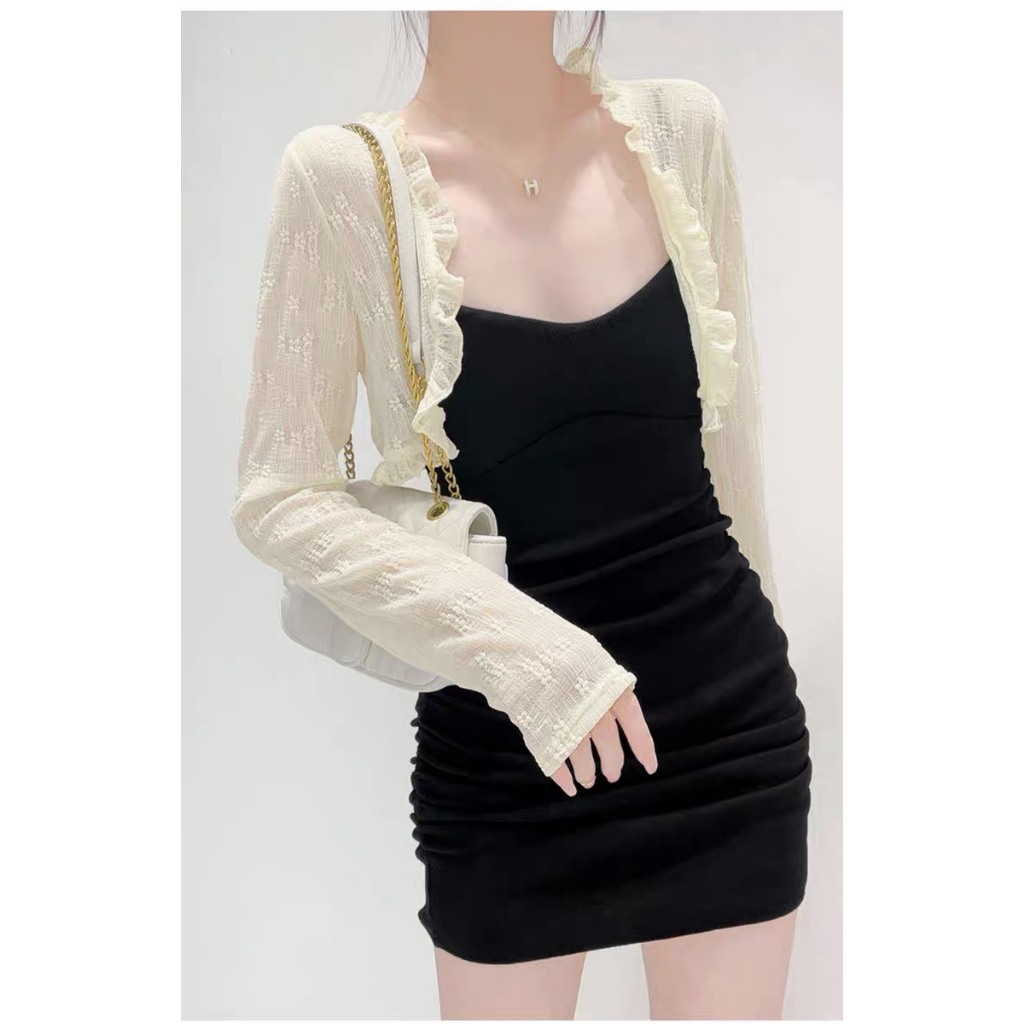 Áo cardigan mỏng dáng ngắn VIỀN BÈO phong cách nhẹ nhàng HA24-04 | BigBuy360 - bigbuy360.vn