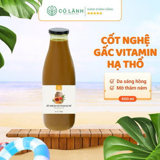 Nước cốt nghệ hạt gấc hạ thổ Cỏ Lành 1000ml - Dưỡng trắng da mặt , làm mờ thâm nám tàn nhang