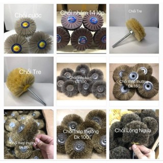 Chổi cước Chổi thép Chổi lông ngựa, chổi tre Lắp khoan cầm tay , Trà nhám đánh bóng đánh gỉ sắt cán 6mm