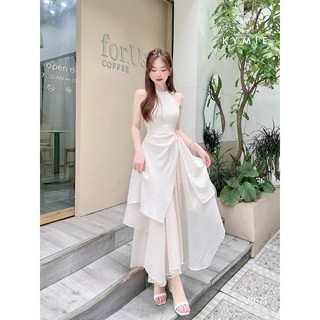 Đầm Xòe Thiết Kế Cổ Yếm Đuôi Cá Quyến Rũ Sang Trọng NB