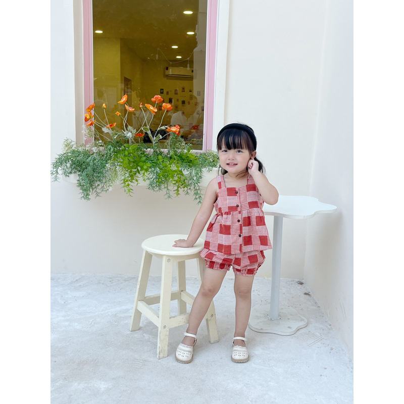 Bộ 2 Dây Bé Gái Cực Cute Chất Liệu Cotton Cao Cấp Thoáng Mát - FREJA SET - SEC003 - SAOLA KIDS CLOTHING