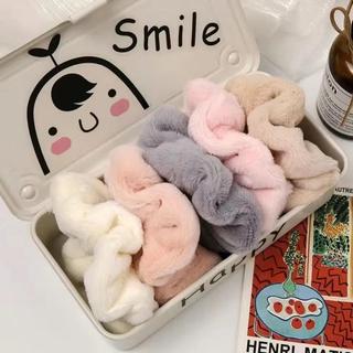 Scrunchies Chun Buộc Tóc Lông Mềm Co Dãn Hàn Quốc loại đẹp hot trend cột tóc lông nhung thuuhaa1904