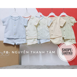 Bộ cộc tay cúc giữa
