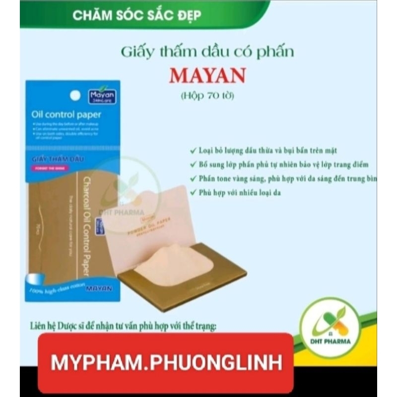 GIẤY THẤM DẦU CÓ PHẤN TRANG ĐIỂM PHÁP