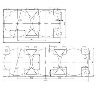 Khung nhựa  33140,32140 (1×2 và 1×3)
