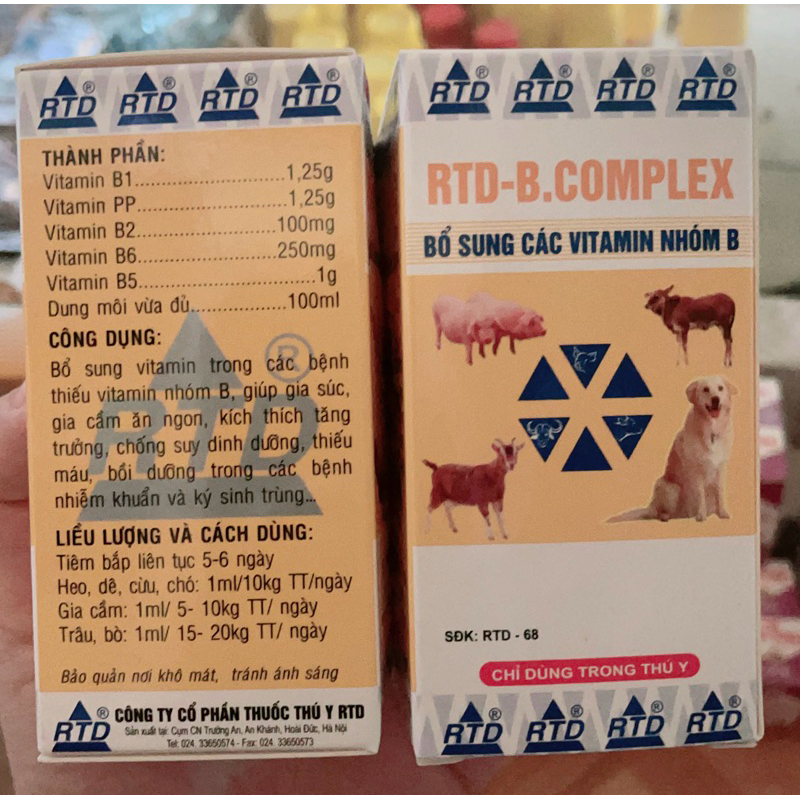 Bcomplex 100ml- chỉ dùng trong thú y