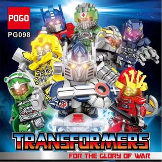 Đồ chơi lắp ráp logo Robot người máy transformer mini mech Pogo PG098 ngẫu nhiên xếp mô hình mini