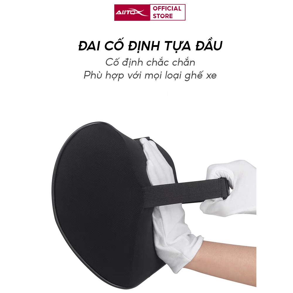 Gối tựa đầu ô tô cao su non AutoX êm mềm thoải mái giảm đau mỏi cổ vai gáy | BigBuy360 - bigbuy360.vn