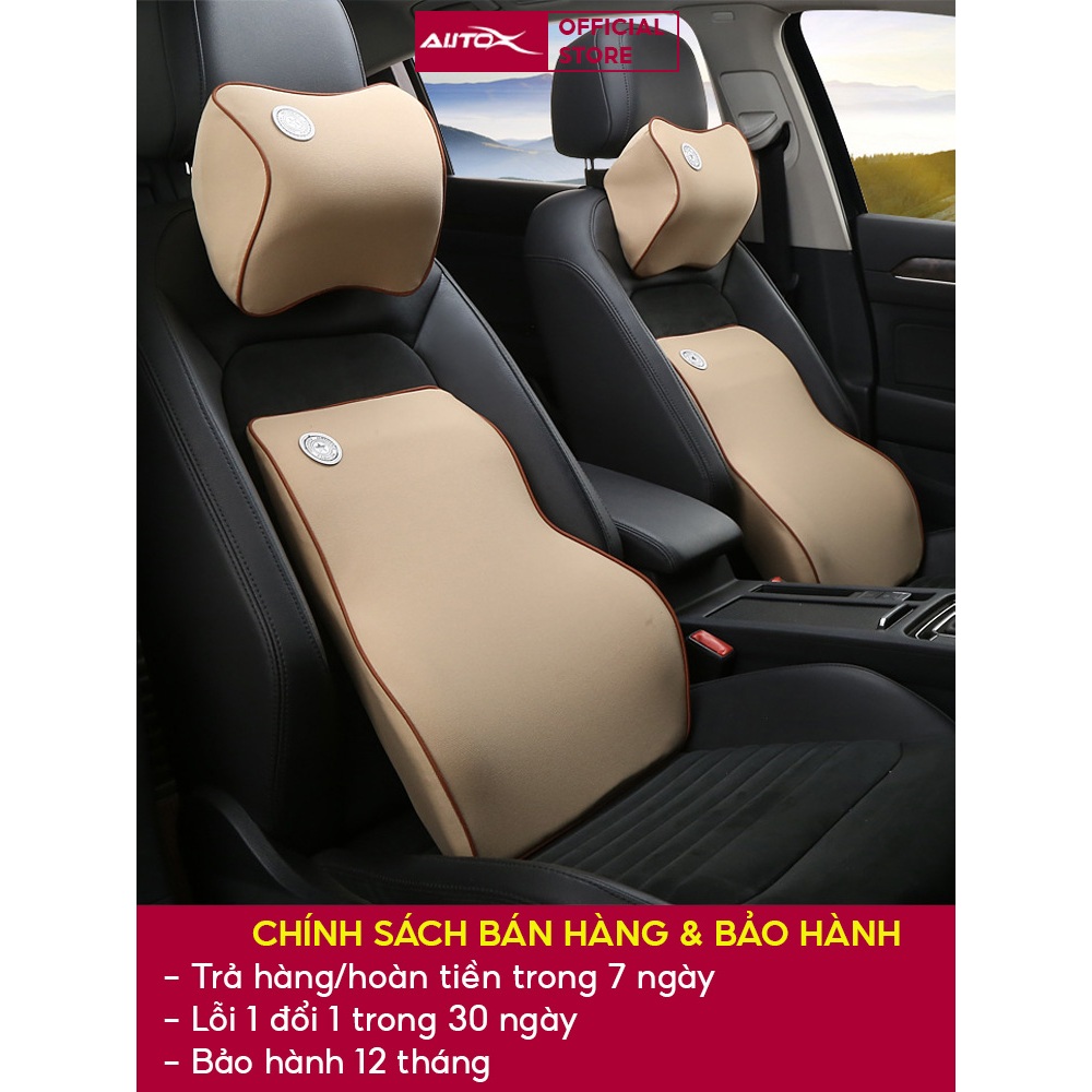 Gối tựa đầu ô tô cao su non AutoX êm mềm thoải mái giảm đau mỏi cổ vai gáy | BigBuy360 - bigbuy360.vn