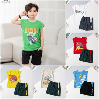 Bộ thun cotton sát nách cho bé trai 11-30kg. Bộ ba lỗ bé trai. Bộ sát nách bé trai.