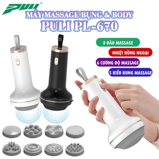Máy massage cầm tay mini 8 đầu Puli PL-670 - Pin sạc