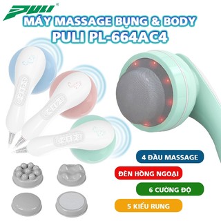 Máy massage cầm tay 4 đầu Puli PL-664AC4 - 5 kiểu rung, mát xa giảm đau nhức toàn thân