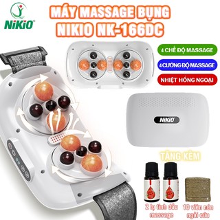 Máy matxa bụng giảm mỡ Nikio NK-166DC - Công nghệ xoa bóp kết hợp nhiệt sưởi, Pin sạc tiện lợi