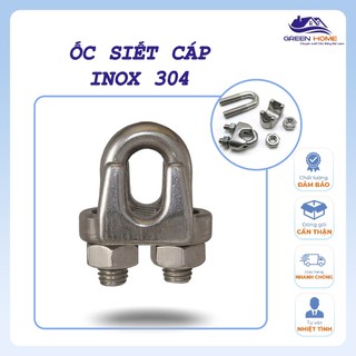 Ốc siết cáp inox 304 cao cấp 3mm, 4mm, 5mm, 6mm, 8mm, 10mm, cóc siết cáp bằng inox, khóa cáp inox