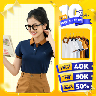 Áo thun polo cafe nữ tay ngắn YODY chuẩn phom công sở thấm hút tốt khử mùi cơ thể APN3700