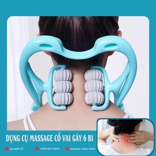 Dụng Cụ Massage Cổ Vai Gáy 6 Bi Cầm Tay Giúp Giảm Đau Tê Nhức Mỏi Hiệu Quả,Cây Massage Cột Sống Cổ Và Toàn Thân Cầm Tay