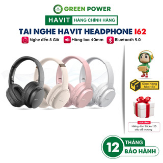 Tai Nghe Bluetooth Headphone HAVIT i62, Driver 40mm, BT 5.0, Nghe Đến 8H, Gập Gọn - Chính Hãng BH 12T