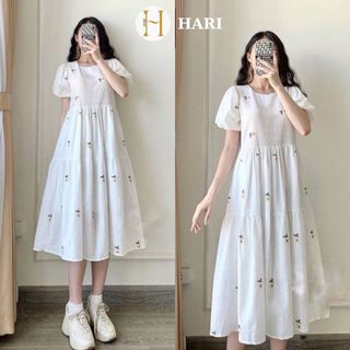 Váy babydoll hoa nhí Hari cộc tay dáng rộng 3545 P4K3