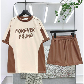 Set Bộ Đồ Nữ From Rộng Chất Cotton Su Co Giãn 4 Chiều Thấm Hút Mồ Hôi_Frever Young