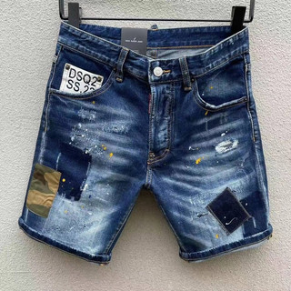 Quần Ngố Bò DSQ Xanh Rách  Sz:44-46-48-50-52-54