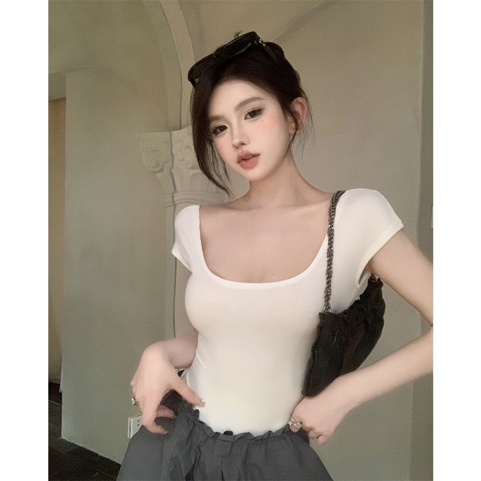 (CÓ SIZE) Áo Bodysuit Tay Ngắn Hở Lưng SẴN MÚT NGỰC RANSHI Style Sexy Năng Động Chất Thun Cotton Mát - RBS039 | BigBuy360 - bigbuy360.vn