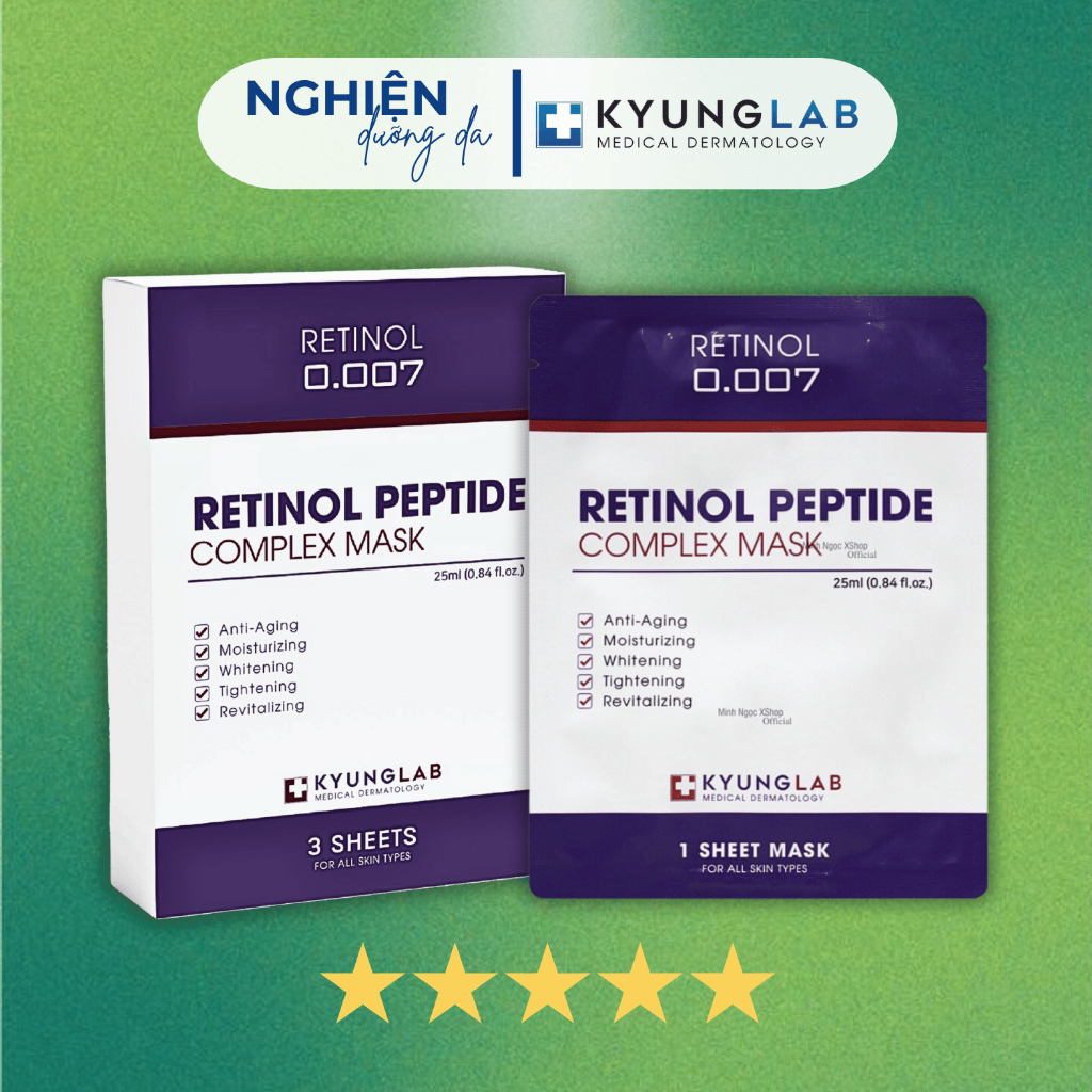 Mặt Nạ Retinol 0.007 KyungLab Retinol Peptide Complex Mask (tách lẻ)