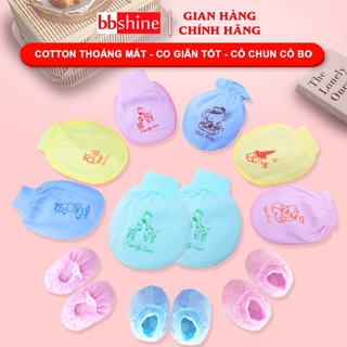 Bao tay bao chân cho bé sơ sinh cao cấp BBShine, Set bao tay bao chân sơ sinh chất thun co giãn tốt – SS009