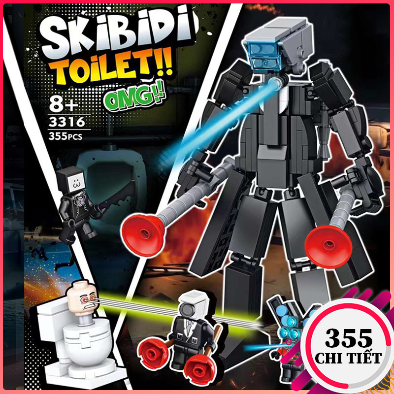 Lego Skibidi Toilet - Đồ chơi lắp ráp mô hình God Of War / CameraMan / Titan TVman / SpeakerMan / cho bé
