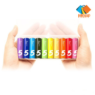 Pin Xiaomi AA ZI5 Bảy sắc cầu vồng rainbow (hộp10 viên, pin AA hay còn gọi là pin tiểu 2A, Alkaline Battery)