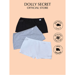 Quần chip đùi cotton siêu mềm mại thoáng mát DOLLY SECRET OFFICIAL. Quần boxer quần bảo hộ mặc trong váy DS08